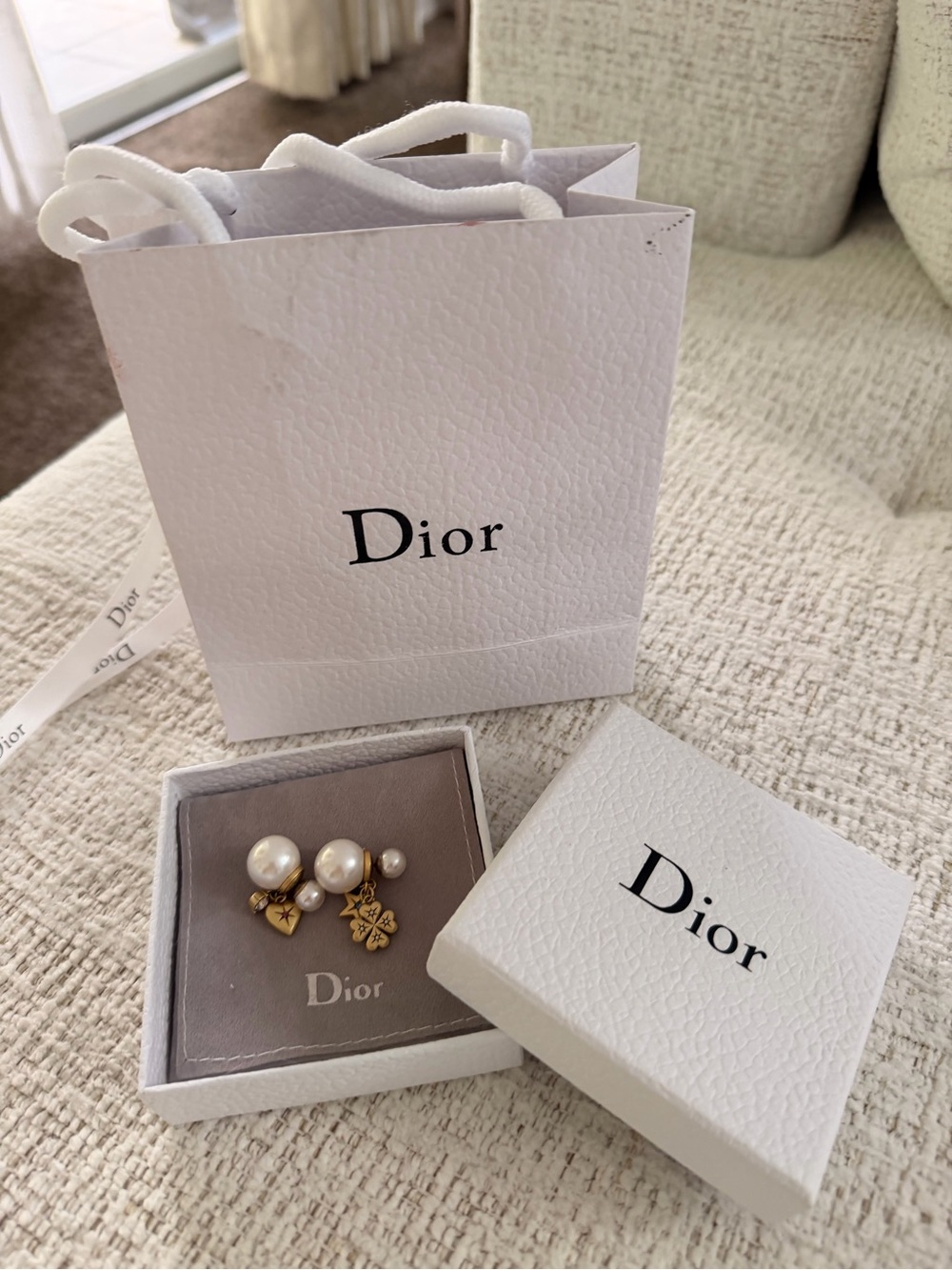 Dior Pearl Tribal Earrings